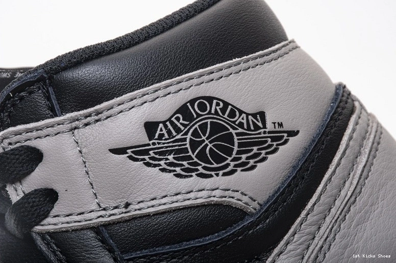 OG 555088-013 Shadow High Black Retro 1 Gray  Jordan Air 1001